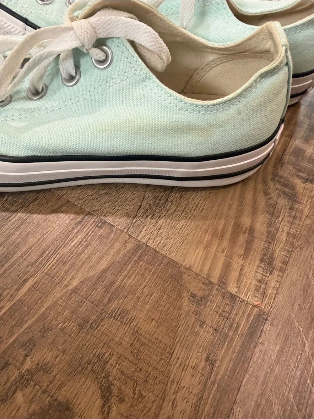 Converse Mint Green Low-Top Canvas Sneakers 9.5W/7.5M